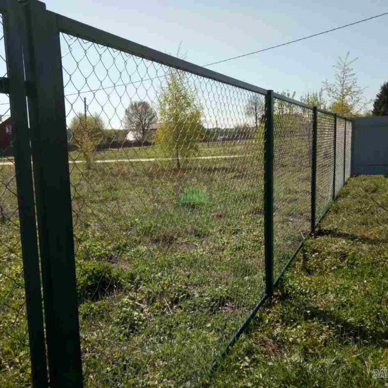 Заборы из сетки рабица с протяжкой арматуры 15 метров в Куровском