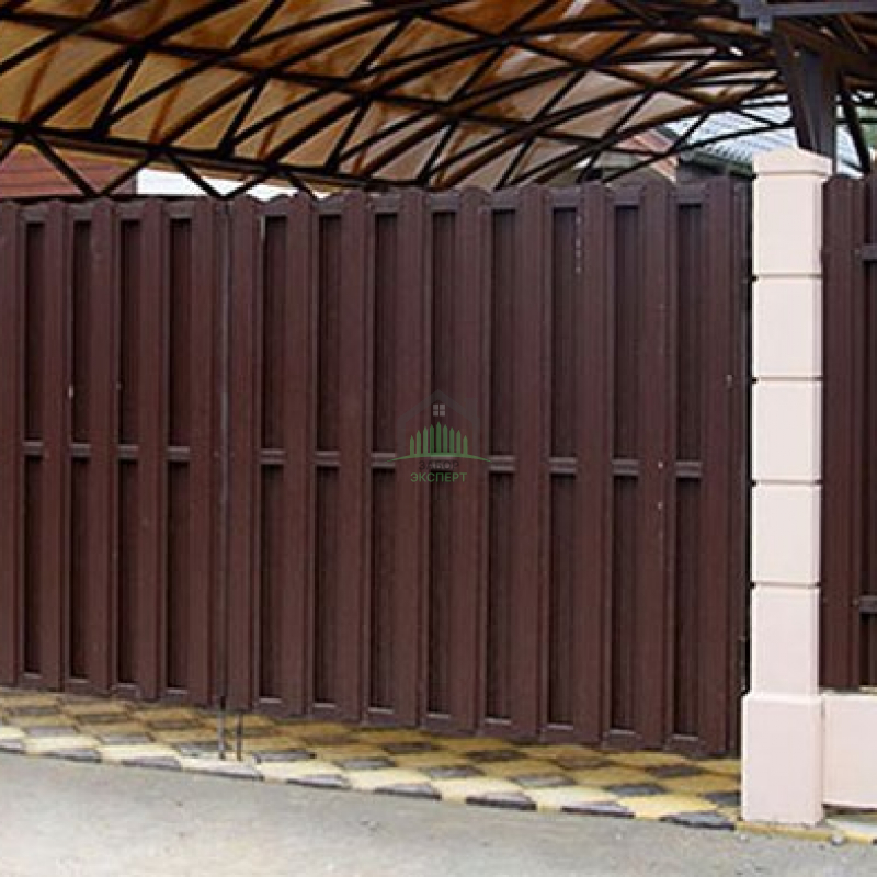 Заборы из евроштакетника 200 метров с воротами и калиткой в Куровском
