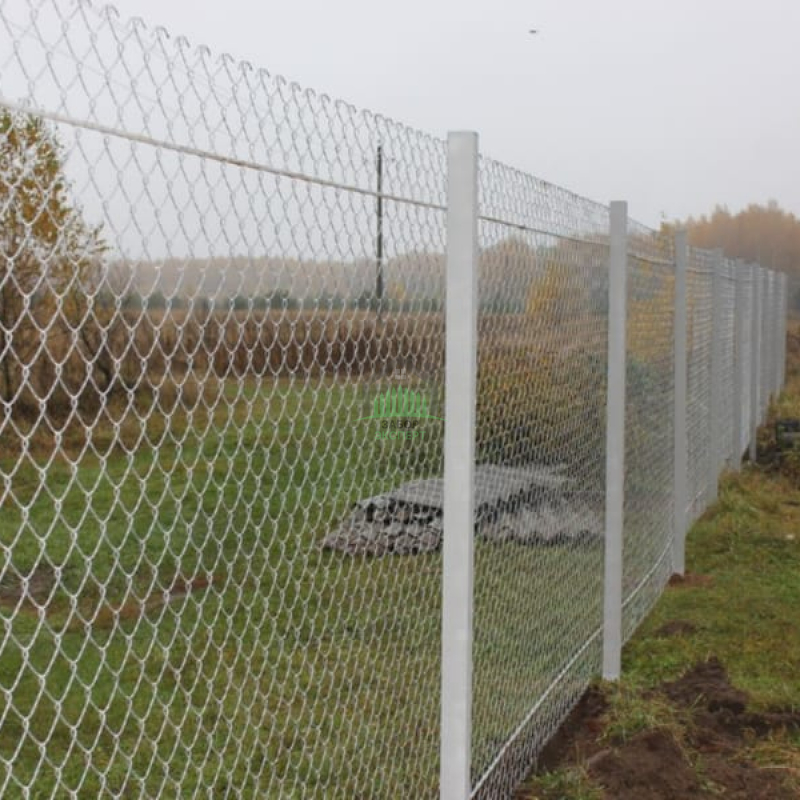 Забор из сетки рабица 50 метров в натяг в Куровском