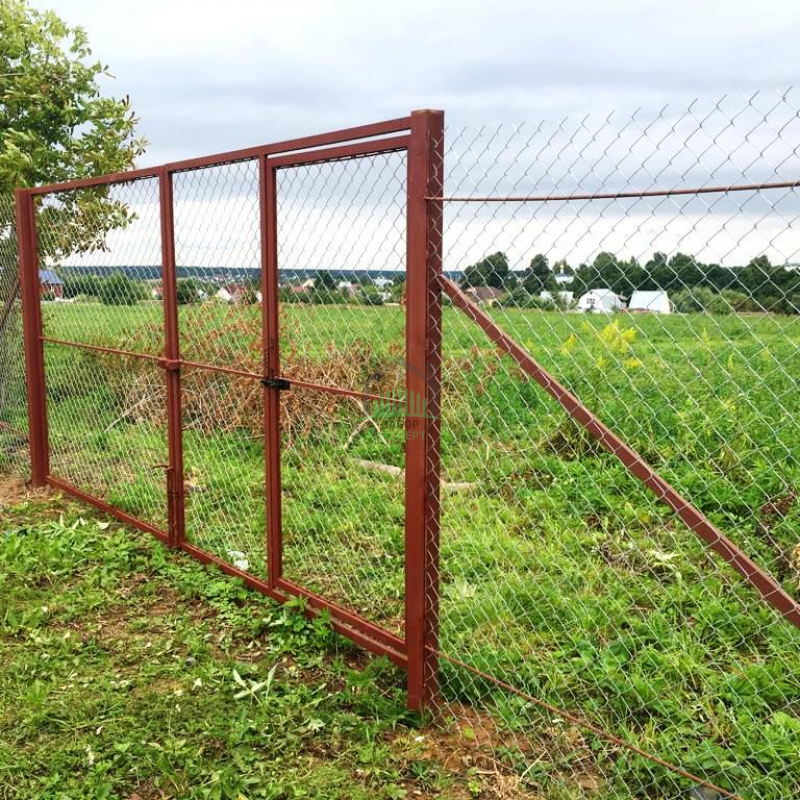 Забор из сетки рабица 25 метров в натяг в Куровском