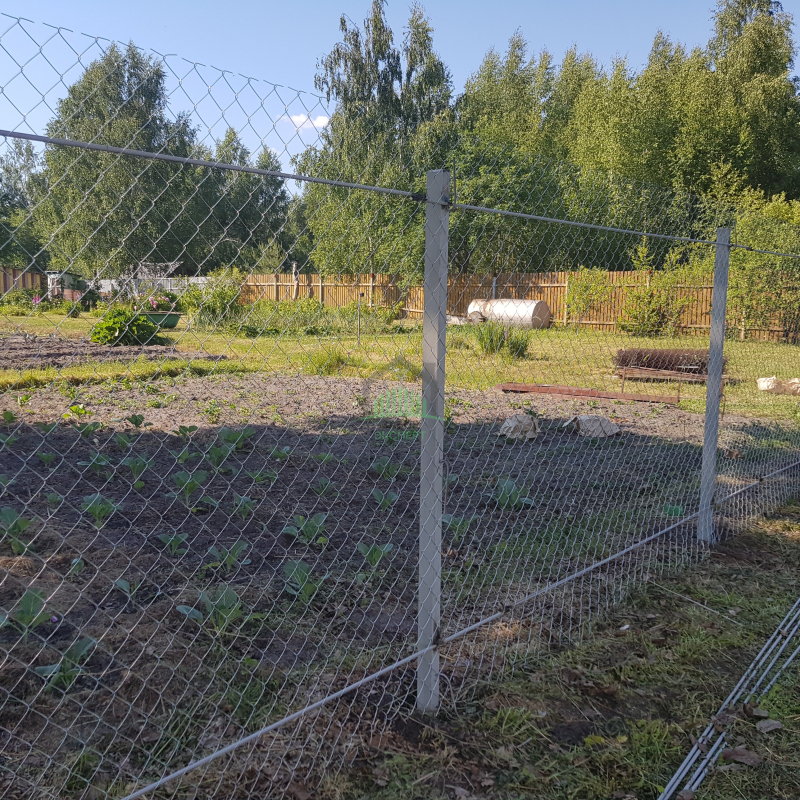 Забор из сетки рабица 15 метров в натяг в Куровском